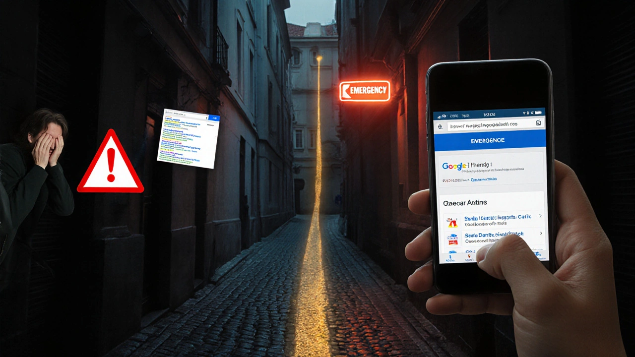 Dvě cesty: jedna k nebezpečnému podvodnému řešení, druhá k oficiální pohotovosti.