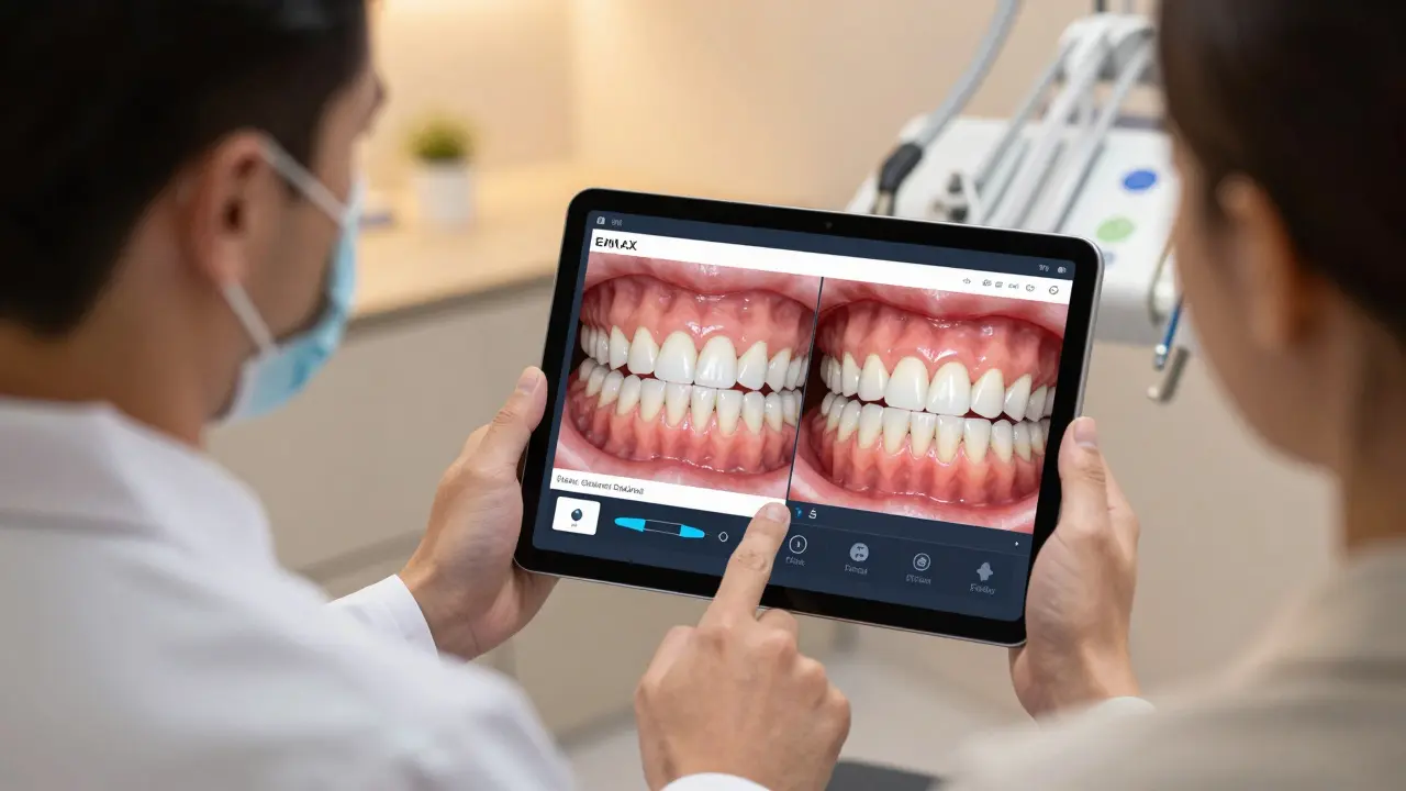 Konzultace s lékařem a digitální simulace úsměvu