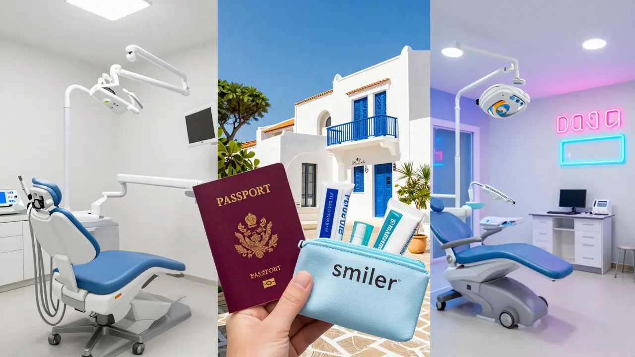 Srovnání stomatologických klinik v různých destinacích pro cestovatele.