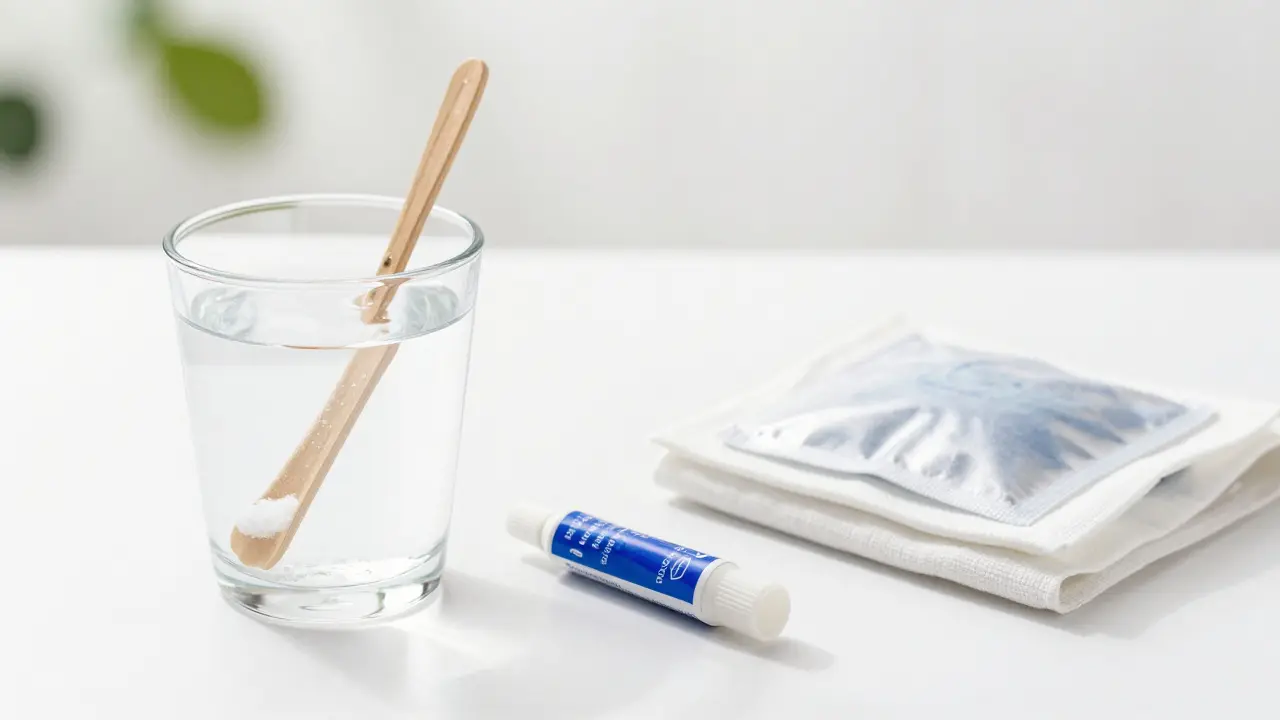 Domácí prostředky na úlevu od bolesti zubu: sůl, vosk a led