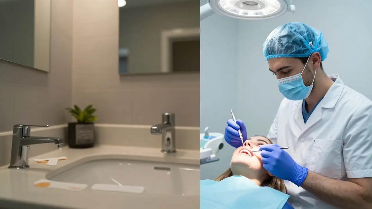 Comparison between at-home whitening chaos and professional dental care