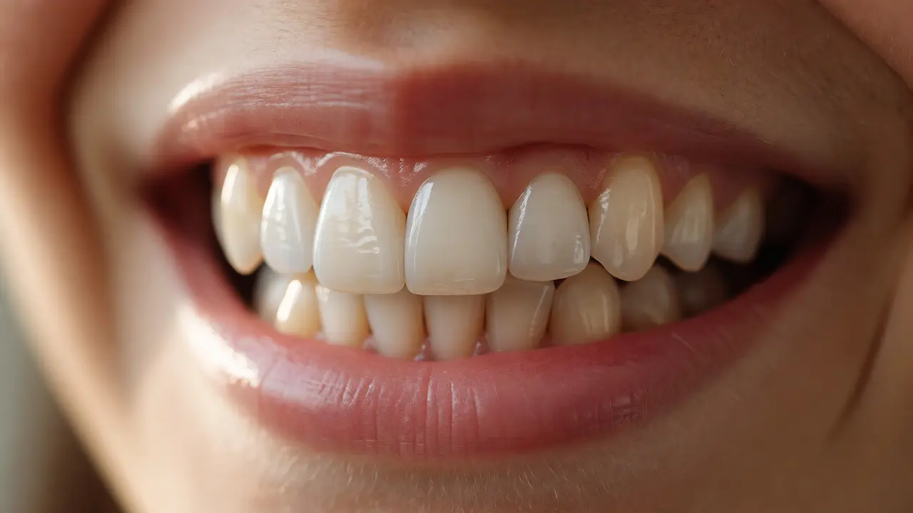 Detail přirozeného úsměvu s kompozitními facetami